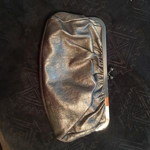 Express silver clutch